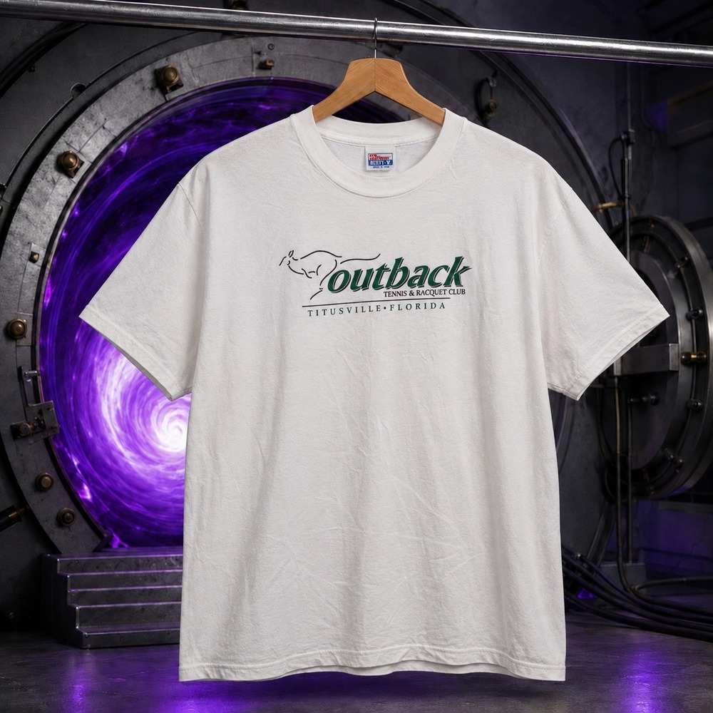 90s Hanes Beefy-T Outback Tennis & Racquet Club Florida Tee XXL White